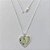 GARGANTILHA FOLHEADA A PRATA COM 50 MILÉSIMOS + VERNIZ DIAMOND - GARGANTILHA CORRENTE VENEZIANA 45CM PINGENTE CORAÇÃO 19MM COM MICRO ZIRCÔNIAS CRISTAIS E VERDES - FECHO LAGOSTA (PRA506) PRGG001453 - Imagem 1