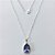 GARGANTILHA FOLHEADA A PRATA COM 50 MILÉSIMOS + VERNIZ DIAMOND - GARGANTILHA CORRENTE CADEADO COM ZIRCÔNIA LILÁS E MICRO ZIRCÔNIAS 13MM PRGG001454 - Imagem 1