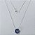 GARGANTILHA FOLHEADA A PRATA COM 50 MILÉSIMOS + VERNIZ DIAMOND - GARGANTILHA CORRENTE VENEZIANA 45CM COM PEDRA REDONDA LILÁS 11MM - PRGG001482 - Imagem 1