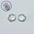 BRINCO FOLHEADO A PRATA COM 50 MILÉSIMOS + VERNIZ DIAMOND - BRINCOS DE ARGOLA COM MICRO ZIRCÔNIAS 12MM PRBR001258 - Imagem 1