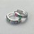 TRIO DE BRINCO FOLHEADA A PRATA COM 50 MILÉSIMOS + VERNIZ DIAMOND - TRIO DE BRINCOS DE ARGOLAS COM MICRO ZIRCÔNIAS COLORIDAS 13/10/8MM PRBR001260 - Imagem 2