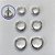 TRIO DE BRINCO FOLHEADA A PRATA COM 50 MILÉSIMOS + VERNIZ DIAMOND - TRIO DE BRINCOS DE ARGOLAS COM MICRO ZIRCÔNIAS COLORIDAS 13/10/8MM PRBR001260 - Imagem 1