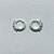 BRINCO FOLHEADA A PRATA COM 50 MILÉSIMOS + VERNIZ DIAMOND - BRINCOS DE ARGOLA COM 1 FILEIRA DE MICRO ZIRCÔNIAS 12MM PRBR001272 - Imagem 1