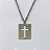GARGANTILHA EM AÇO INOXIDÁVEL -  GARGANTILHA COM CORRENTE( BCL33) 50CM E PINGENTE RETANGULAR COM CRUCIFIXO VAZADO 14X20MM - COMPOSIÇÃO: AÇO INOXIDÁVEL - (AÇO2118) ACGG000472 - Imagem 2