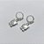 BRINCO FOLHEADA A PRATA COM 50 MILÉSIMOS + VERNIZ DIAMOND - BRINCO DE ARGOLA DE PRESSÃO COM PINGENTE GATINHO 8MM PRBR001303 - Imagem 2