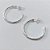 BRINCO FOLHEADA A PRATA COM 50 MILÉSIMOS + VERNIZ DIAMOND - BRINCO DE ARGOLA DESENHADA 30MM LARGURA 1MM PRBR001304 - Imagem 1