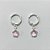 BRINCO FOLHEADO A PRATA COM 50 MILÉSIMOS + VERNIZ DIAMOND BRINCO COM TRANQUETA DE PRESSÃO TREVO ROSA 6MM PRBR001308 - Imagem 1