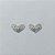 BRINCO FOLHEADA A PRATA COM 50 MILÉSIMOS + VERNIZ DIAMOND - BRINCO DE PINO CORAÇÃO 12MM (PRA568) PRBR001309 - Imagem 1