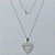 GARGANTILHA FOLHEADA A PRATA COM 50 MILÉSIMOS + VERNIZ DIAMOND - GARGANTILHA CORRENTE CADEADO 45CM CORAÇÃO ESCRITO LOVE VAZADO 17MM (PRA574) PRGG001488 - Imagem 1