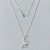 GARGANTILHA FOLHEADA A PRATA COM 50 MILÉSIMOS + VERNIZ DIAMOND - GARGANTILHA CORRENTE VENEZIANA 45CM PINGENTE BORBOLETA VAZADA COM PEDRA EM ZIRCÔNIA 14MM PRGG001492 - Imagem 1