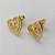 BRINCO FOLHEADO A OURO - BANHADO COM 5 MILÉSIMOS + VERNIZ DIAMOND - BRINCO DE PINO CORAÇÃO COM LACINHO VAZADO 11X11MM - (OURO473) OUBR000334 - Imagem 2