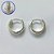 BRINCO FOLHEADO A PRATA COM 50 MILÉSIMOS + VERNIZ DIAMOND - BRINCO ARGOLA CRAVEJADO COM 3 FILEIRAS DE MICROS ZIRCÔNIAS 14MM PRBR001341 - Imagem 1