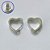 BRINCO FOLHEADO A PRATA COM 50 MILÉSIMOS + VERNIZ DIAMOND - BRINCO ARGOLA CORAÇÃO CRAVEJADO COM 2 FILEIRAS DE MICROS ZIRCÔNIAS 10MM - PRBR001343 - Imagem 1