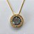 GARGANTILHA FOLHEADA A OURO - COM CORRENTE VENEZIANA 45CM E PINGENTE CRAVEJADO COM MICRO ZIRCÔNIAS E ZIRCÔNIA CINZA 10MM (OURO626) OUGG000176 - Imagem 2