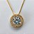 GARGANTILHA FOLHEADA A OURO - COM CORRENTE VENEZIANA 45CM E PINGENTE CRAVEJADO COM MICRO ZIRCÔNIAS E ZIRCÔNIA CRISTAL 10MM (OURO625) OUGG000177 - Imagem 2