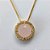 GARGANTILHA FOLHEADA A OURO - COM CORRENTE VENEZIANA 45CM E PINGENTE CRAVEJADO COM MICRO ZIRCÔNIAS E ZIRCÔNIA ROSA 10MM (OURO619) OUGG000183 - Imagem 2