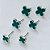 BRINCO FOLHEADO A PRATA COM 50 MILÉSIMO+ VERNIZ DIAMOND TRIO DE BRINCOS COM TREVOS VERDES 10/7/6MM (PRA664) PRBR001361 - Imagem 1
