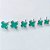BRINCO FOLHEADO A PRATA COM 50 MILÉSIMO+ VERNIZ DIAMOND TRIO DE BRINCOS COM TREVOS VERDES 10/7/6MM (PRA668) PRBR001364 - Imagem 2