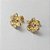 BRINCO FOLHEADO A OURO - BANHADO COM 5 MILÉSIMOS + VERNIZ DIAMOND - BRINCO DE PINO FLOR COM ZIRCÔNIA 12MM - (OURO655) OUBR000390 - Imagem 2