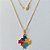 GARGANTILHA FOLHEADA A OURO 5 MILÉSIMOS + VERNIZ DIAMOND - CORRENTE VENEZIANA 40CM E PINGENTE AUTISMO COLORIDO (OURO639) OUGG000185 - Imagem 1