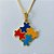GARGANTILHA FOLHEADA A OURO 5 MILÉSIMOS + VERNIZ DIAMOND - CORRENTE VENEZIANA 40CM E PINGENTE AUTISMO COLORIDO (OURO639) OUGG000185 - Imagem 2