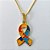 GARGANTILHA FOLHEADA A OURO 5 MILÉSIMOS + VERNIZ DIAMOND - CORRENTE VENEZIANA 40CM E PINGENTE AUTISMO COLORIDO (OURO638) OUGG000186 - Imagem 2