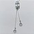 GARGANTILHA FOLHEADA A PRATA COM 50 MILÉSIMOS + VERNIZ DIAMOND CORRENTE VENEZIANA GRAVATINHA 450CM COM PINGENTE EM ZIRCÔNIA GOTA 10X14MM PRGG001505 - Imagem 2