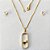 CONJUNTO FOLHEADO A OURO - BANHADO COM 5 MILÉSIMOS + VERNIZ DIAMOND - CONJUNTO COM CORRENTE VENEZIANA 45CM E PINGENTE COM PEDRAS EM ZIRCÔNIAS CRISTAIS - (OURO878) OUCJ000197) OUCJ000197 - Imagem 1
