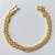 PULSEIRA FOLHEADO A OURO COM CORRENTE DUPLA MAIS FECHO GAVETA - BANHADO COM 5 MILÉSIMOS + VERNIZ DIAMOND - TAMANHO 19CM - (OURO884) OUPS0000103 - Imagem 1