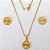 CONJUNTO FOLHEADO A OURO - BANHADO COM 5 MILÉSIMOS + VERNIZ DIAMOND - CONJUNTO COM BRINCOS DE PINO E PINGENTE TREVO DE 4 FOLHAS 12MM - (OURO918) OUCJ000203 - Imagem 1
