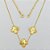 GARGANTILHA FOLHEADA A OURO - BANHADO COM 5 MILÉSIMOS + VERNIZ DIAMOND - GARGANTILHA 45CM + EXTENSOR COM TREVOS 10MM - (OURO919) OUGG000226 - Imagem 1