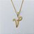 GARGANTILHA FOLHEADA A OURO - BANHADO COM 5 MILÉSIMOS + VERNIZ DIAMOND - GARGANTILHA CORRENTE VENEZIANA 45CM COM PINGENTE LETRA V (OURO927) OUGG000229 - Imagem 2