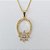 GARGANTILHA FOLHEADA A OURO - BANHADO COM 5 MILÉSIMOS + VERNIZ DIAMOND - GARGANTILHA CORRENTE VENEZIANA 45CM COM PINGENTE FLOR COM MICRO ZIRCÔNIA (OURO929) OUGG000232 - Imagem 2