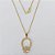 GARGANTILHA FOLHEADA A OURO - BANHADO COM 5 MILÉSIMOS + VERNIZ DIAMOND - GARGANTILHA CORRENTE VENEZIANA 45CM COM PINGENTE FLOR COM MICRO ZIRCÔNIA (OURO929) OUGG000232 - Imagem 1