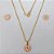 CONJUNTO FOLHEADO A OURO - BANHADO COM 5 MILÉSIMOS + VERNIZ DIAMOND - CONJUNTO COM BRINCOS DE PINO FLOR E PINGENTE FLOR ROSA 9MM - OUCJ000212 - Imagem 1