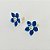 BRINCO FOLHEADO A PRATA COM 50 MILÉSIMOS + VERNIZ DIAMOND - BRINCO DE PINO FLOR COM ZIRCÔNIA ESMALTADA AZUL 15MM (PRA817)PRBR001456 - Imagem 2