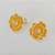 BRINCO FOLHEADO A PRATA COM 50 MILÉSIMOS + VERNIZ DIAMOND - BRINCO DE PINO FLOR ESMALTADA AMARELA COM ZIRCÔNIA 15MM (PRA835) PRBR001476 - Imagem 2