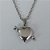 GARGANTILHA EM AÇO INOXIDÁVEL - CORRENTE DE 45CM (03) PINGENTE CORAÇÃO DUPLO COM FLECHA 20MM( AÇO2318)ACGG000512 - Imagem 2