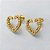BRINCO FOLHEADO A OURO - BANHADO COM 5 MILÉSIMOS + VERNIZ DIAMOND - BRINCO DE PINO CORAÇÃO VAZADO 13X14MM - (OURO471) OUBR000471 - Imagem 2