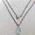 GARGANTILHA EM AÇO INOXIDÁVEL - CORRENTE DE 50CM (BCOL058) PINGENTE ZIRCÔNIA AZUL 10X14MM ACGG000517 - Imagem 1
