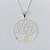 GARGANTILHA FOLHEADA A PRATA COM 50 MILÉSIMOS + VERNIZ DIAMOND CORRENTE VENEZIANA 45CM COM PINGENTE REDONDO VAZADO ÁRVORE DA VIDA 29MM - PRGG001508 - Imagem 2