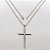 GARGANTILHA EM AÇO INOXIDÁVEL - CORRENTE DE 60CM (12) PINGENTE CRUCIFIXO FINO 40MM ACGG000523 - Imagem 1