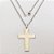 GARGANTILHA EM AÇO INOXIDÁVEL - CORRENTE DE 60CM (12) PINGENTE CRUCIFIXO DESENHADO 35MM ACGG000524 - Imagem 1