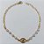 PULSEIRA FOLHEADO A OURO 5 MILÉSSIMOS + VERNIZ - PULSEIRA 21CM COM PÉROLAS E OLHO GREGO COM MICRO ZIRCÔNIA - (OURO1181) OUPS0000127 - Imagem 1