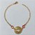 PULSEIRA FOLHEADO A OURO + VERNIZ - - PULSEIRA 18CM COM PEDRA CRISTAL ROSA E ESPÍRITO SANTO VAZADO - (OURO1182) OUPS0000128 - Imagem 1
