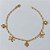 PULSEIRA FOLHEADO A OURO 5 MILÉSSIMOS + VERNIZ - PULSEIRA 19 CM COM CORAÇÕES E LAÇOS - (OURO1185) OUPS0000131 - Imagem 1
