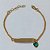 PULSEIRA FOLHEADO A OURO 5 MILÉSSIMOS + VERNIZ - PULSEIRA 13CM CHAPINHA COM CORAÇÃO DE VIDRO + EXTENSOR - (OURO1191) OUPS0000137 - Imagem 1