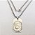GARGANTILHA EM AÇO INOXIDÁVEL - CORRENTE DE 60CM (024) PINGENTE PLACA FACE DE CRISTO - ACGG000533 - Imagem 1