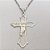 GARGANTILHA EM AÇO INOXIDÁVEL - CORRENTE DE 60CM (BCOL026) PINGENTE CRUCIFIXO FACE DE CRISTO VAZADO 40MM - ACGG000548 - Imagem 2