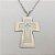 GARGANTILHA EM AÇO INOXIDÁVEL - CORRENTE DE 60CM (AÇO1012) PINGENTE CRUCIFIXO CRUZ VAZADA PAI NOSSO NA BORDA 40MM - ACGG000549 - Imagem 2